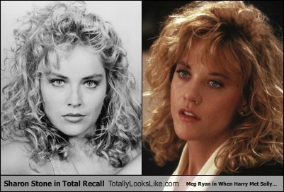 Sharon Stone in Total Recall Totally Looks Like Meg Ryan in When Harry Met Sally...
