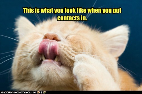 Also do impression of you putting mascara on.