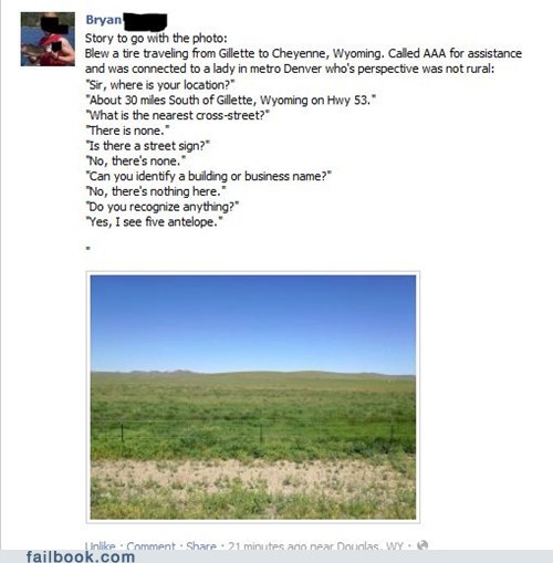 Failbook: No, Wait, the Antelope Ran Away