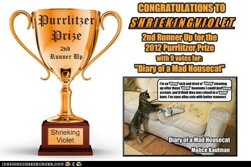 2012 Purrlitzer Prize - 2nd Runner Up - Shriekingviolet