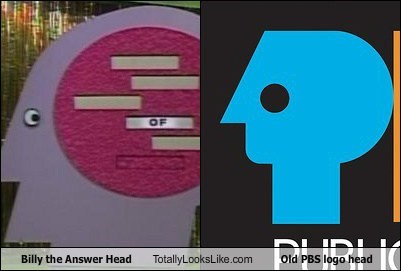 Billy The Answer Head Totally Looks Like Old PBS Logo Head