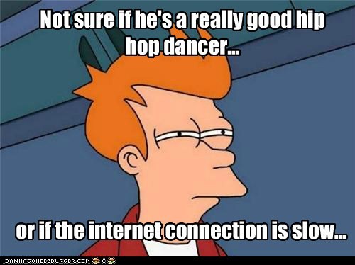 Not sure if he's a really good hip hop dancer...