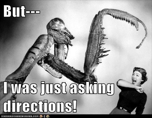 But---  I was just asking directions!