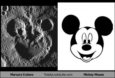 Mercury Craters Totally Looks Like Mickey Mouse