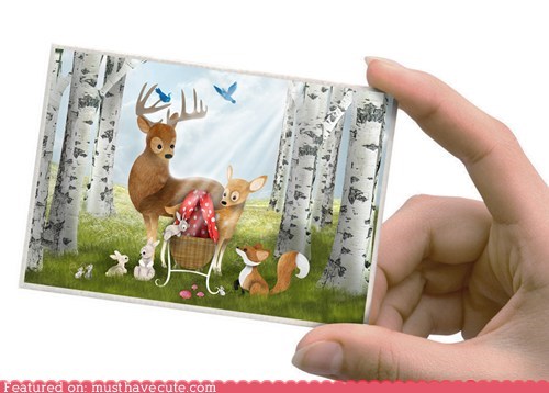 Adorable Woodland Baby Announcement