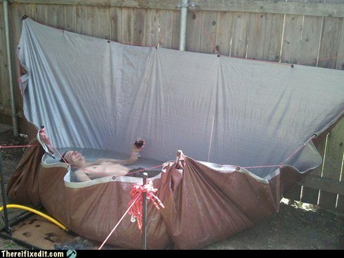 The Tarp Hot Tub. Hot Tarb?