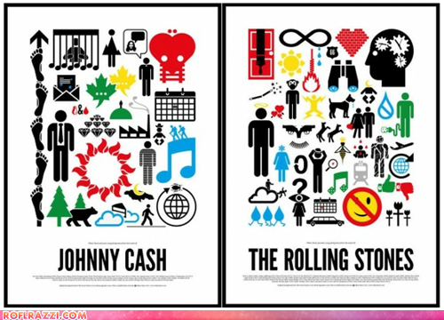 Pictographic Rock Band Posters
