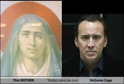 This Holy Mother Totally Looks Like Nicolas Cage