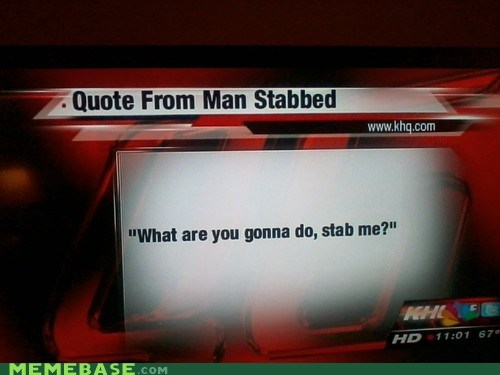 Never Stab a Fortune-Teller