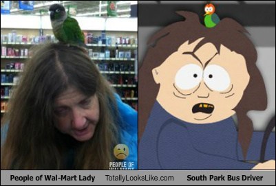 People of Wal-Mart Lady Totally Looks Like South Park Bus Driver (Ms. Crabtree)