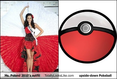 Ms. Poland 2010s outfit Totally Looks Like Upside-down Pokeball