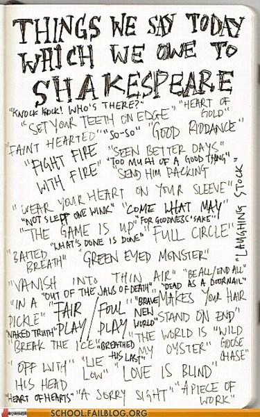 School of Fail: English Literature 220: Thanks Will!