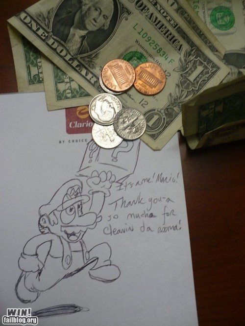 Leaving a Tip WIN