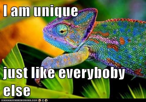 I am unique  just like everyboby else