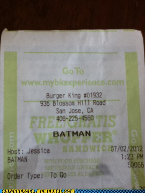Even Batman Gets Hungry