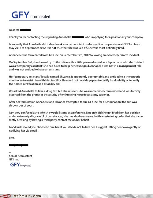 Monday Thru Friday: The Referral Letter from Hell