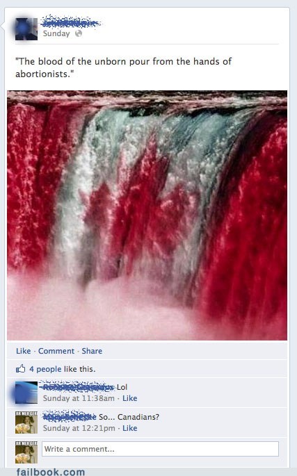 The Waters of Canada Run Red With the Blood of The Unborn