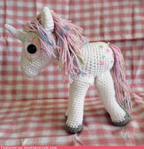 Sparkly Amigurumi Unicorn