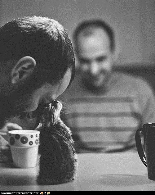 Cyoot Kitteh of teh Day: Coffee and Kittens