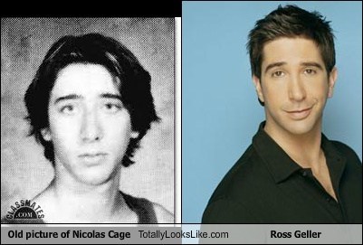 Old Picture of Nicolas Cage Totally Looks Like David Schwimmer (Ross Geller)