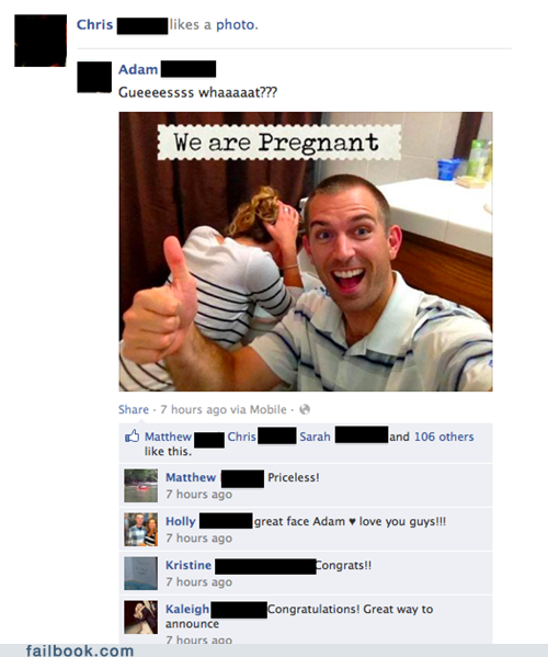 Failbook: "We" Are Pregnant!