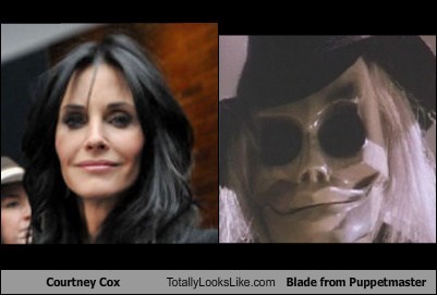 Courtney Cox Totally Looks Like Blade from Puppetmaster