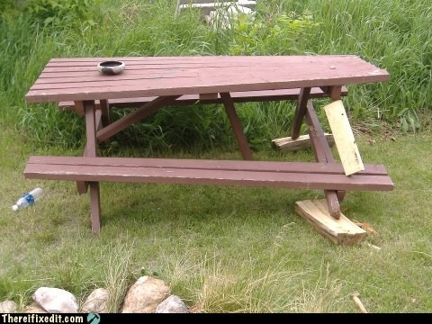 A Sad Day in the Life of a Picnic Table