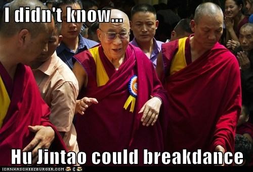 I didn't know...  Hu Jintao could breakdance