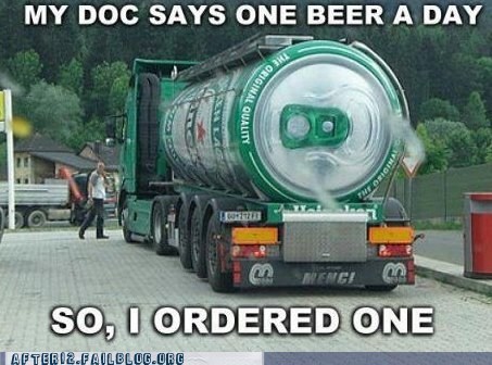 After 12: A Giant Tank of Beer a Day Keeps the Cirrhosis Away!
