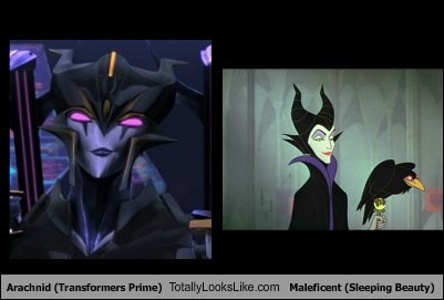 Arachnid (Transformers Prime) Totally Looks Like Maleficent (Sleeping Beauty)