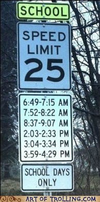 It's Tuesday at 7:57, How Fast are You Going?