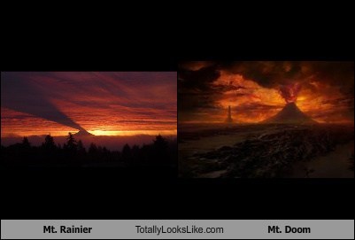 Mt. Rainier Totally Looks Like Mt. Doom