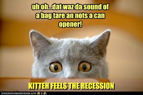 uh oh...dat waz da sound of a bag tare an nots a can opener!