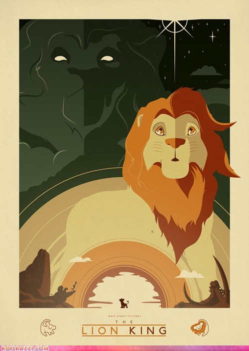 Art Deco Movie Poster for Disney's "The Lion King"