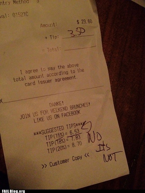 Suggested Tip FAIL