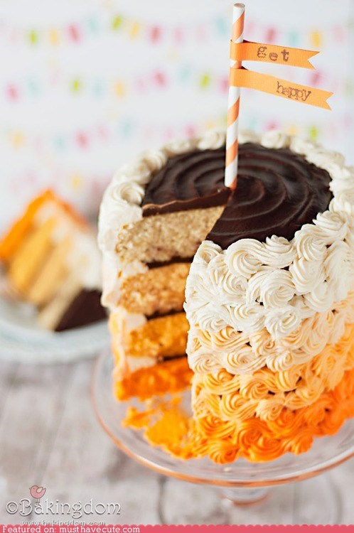 Epicute: Orange Cream Ombre Cake
