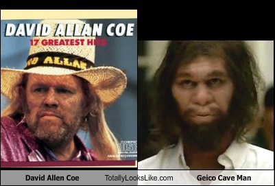 David Allan Coe Totally Looks Like Geico Cave Man