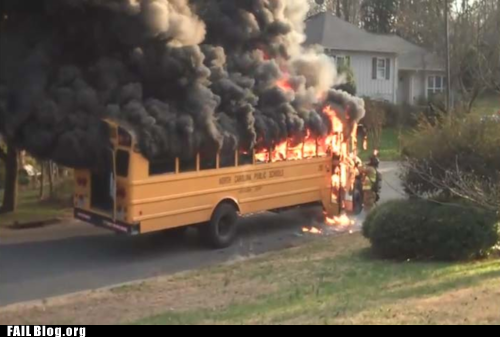 The Wheels on the Bus Go Up in Flames FAIL