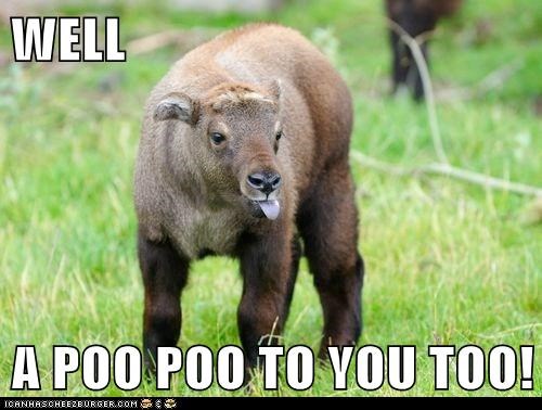 WELL  A POO POO TO YOU TOO!