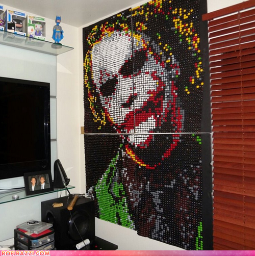ROFLrazzi: Heath Ledger's Joker Made Entirely of Skittles