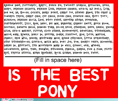 Who is Best Pony?
