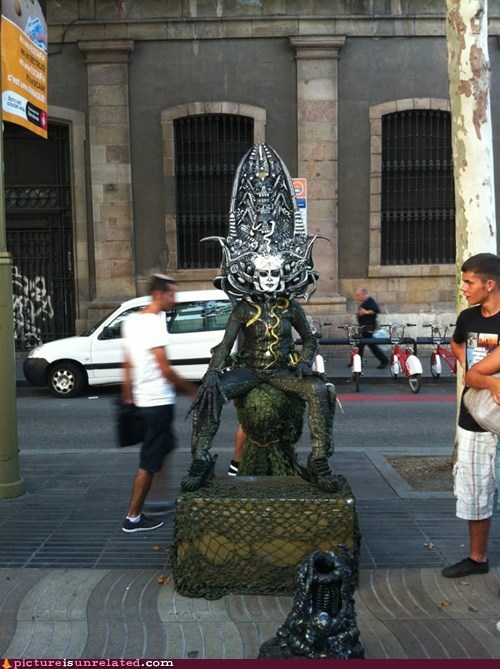 Can't Tell If Street Performer or Alien...