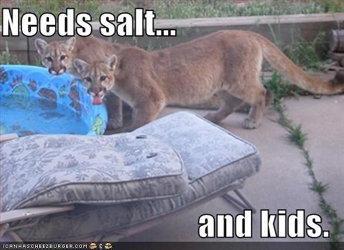 Needs salt...  and kids.