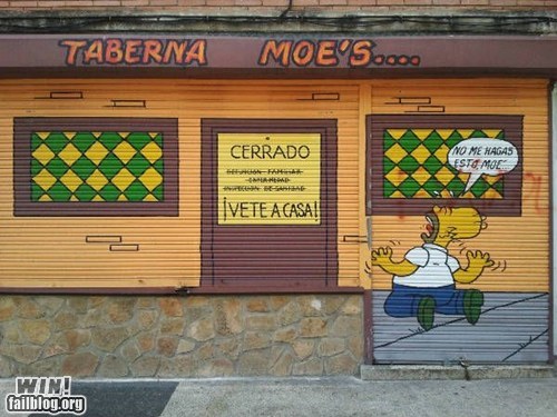 Moe's Tavern in Spain WIN