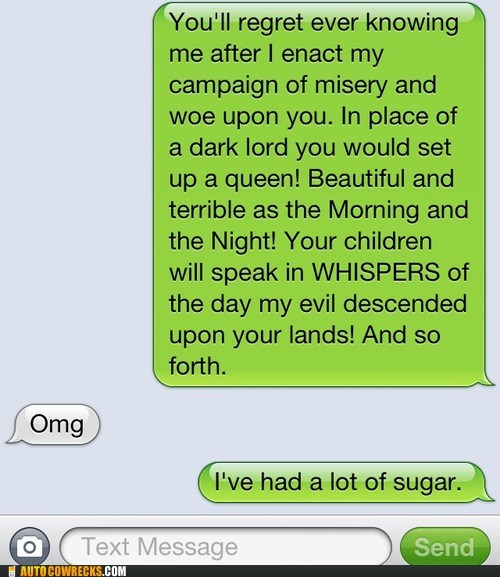 Yea. "Sugar."