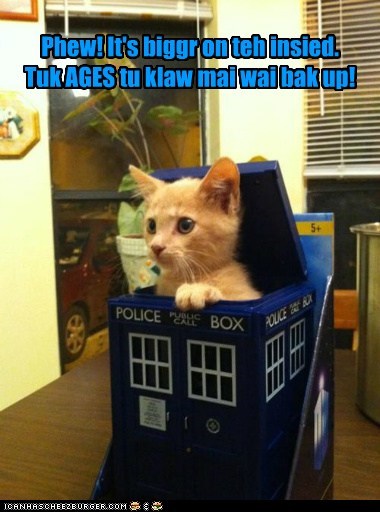 Phew! It's biggr on teh insied. 