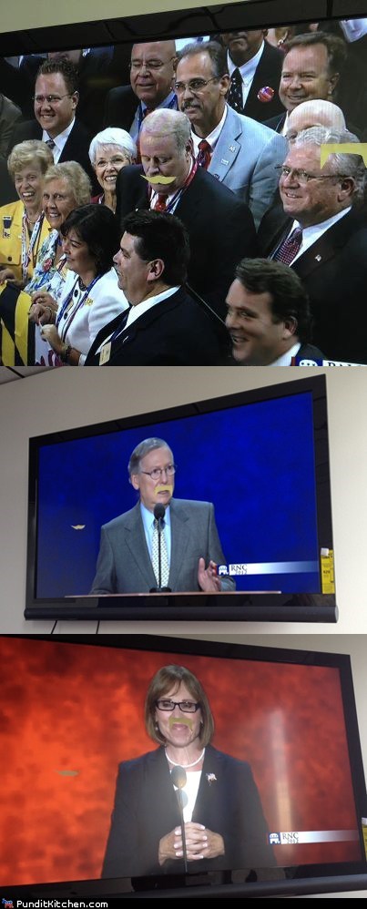 Watching the RNC at Cheezburger