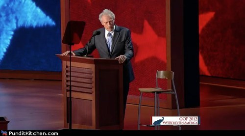 Clint Eastwood Talking to an Empty Chair