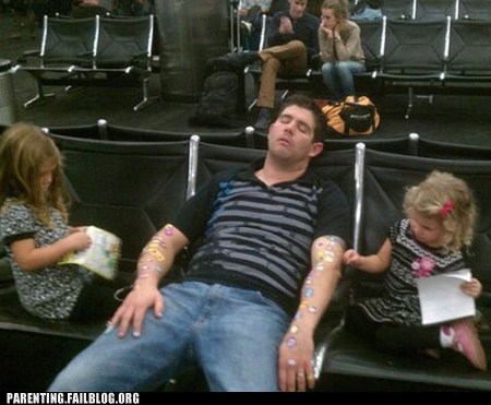 Parenting Fails: Daddy's Asleep!