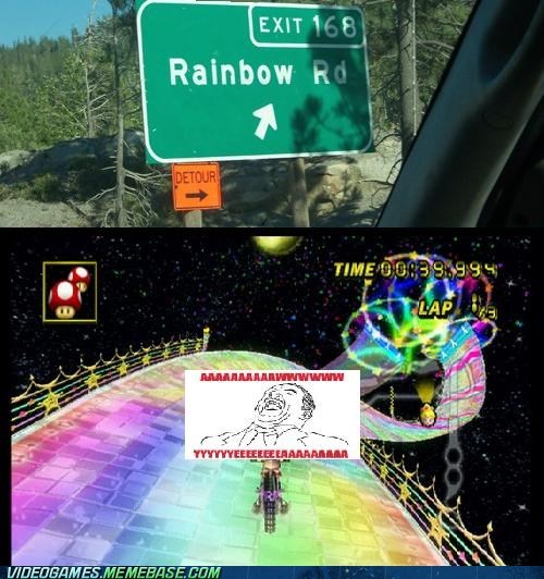 Rainbow Road Sign